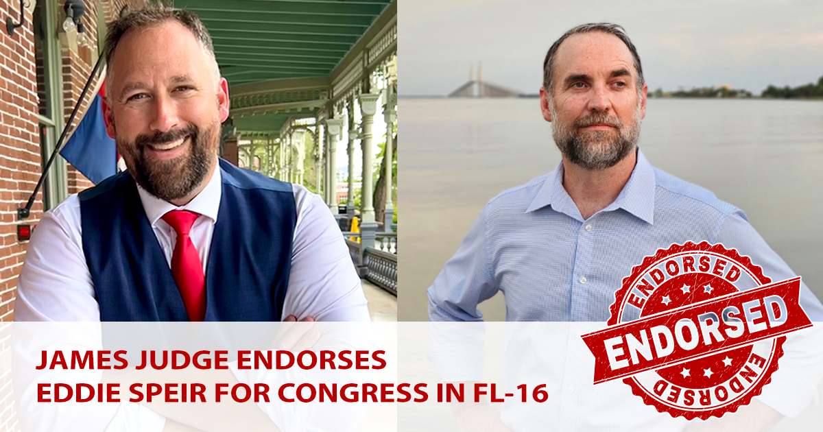 James Judge endorses Eddie Speir for Congress in FL-16, slams RINO Buchanan